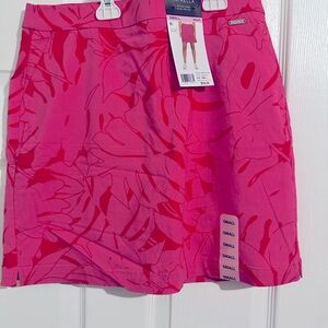 Rafaella Womens Stretch Skort With Pockets NWT Size Small Carmine Rose